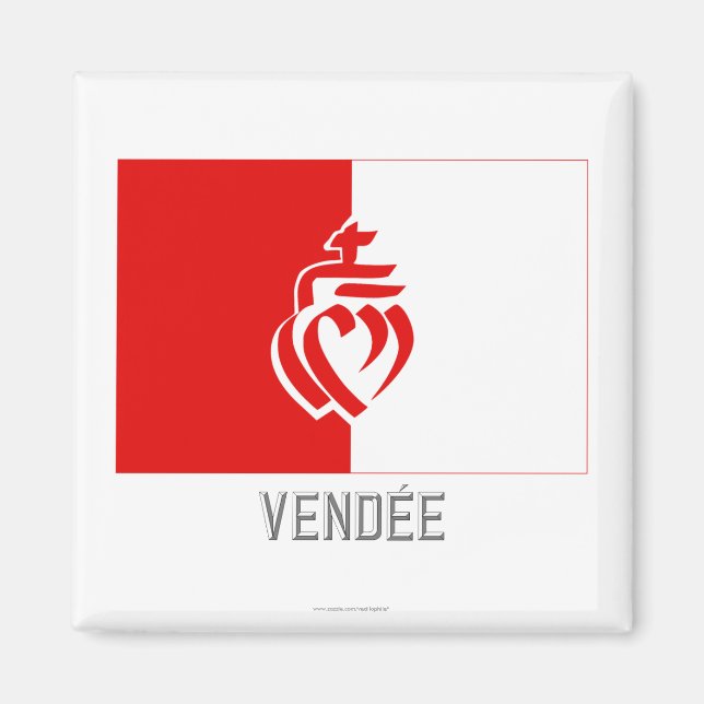 Íman Vendée flag com nome (Frente)