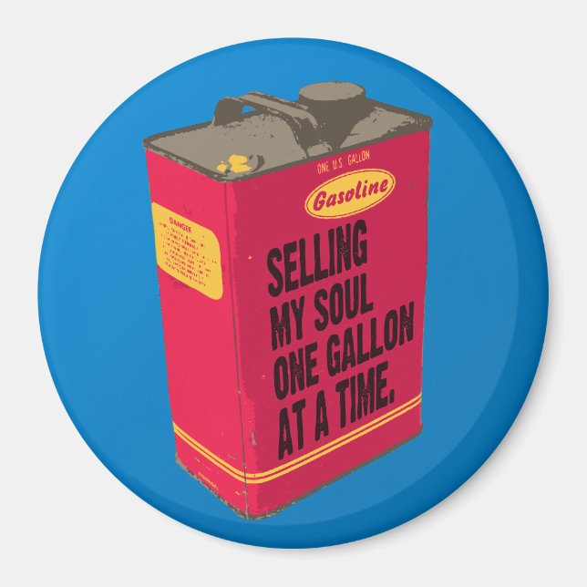 Íman Vendendo Minha Alma - Magneta Redonda (Frente)