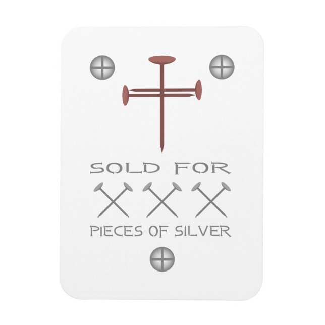 Íman Vendido para 30 peças de prata (Vertical)