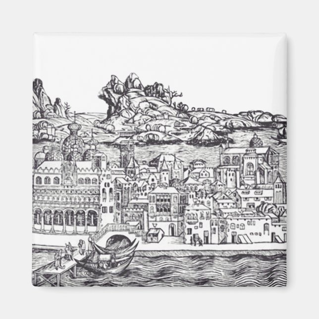Íman Veneza cidade medieval na Itália (Frente)