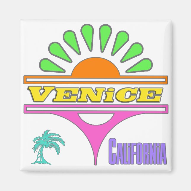 Íman "Veneza Colorida 1" Magnet (Frente)