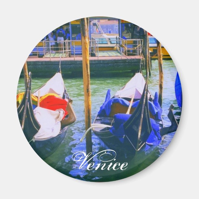 Íman Veneza Itália Gondola Art Magnet (Frente)