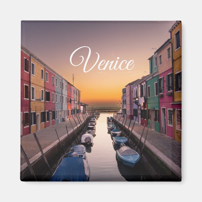 Íman Veneza Itália | Modelo de Texto e Imagem (Frente)