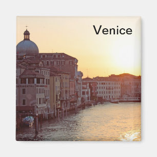 Íman Veneza, por do sol no canal grandioso