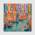 Íman Veneza Veneto, Itália, fotografia cênica de Verão<br><div class="desc">Aproveite as cores da Itália! Uma bela fotografia de viagem de Veneza de Tom Podmore neste brilhante ímã colorido fará um belo e alegre presente de souvenir para ele, para sua família, casal e amigos, e uma deliciosa decoração para sua casa. Barcos em cidade histórica inundada, atmosfera de sonho e...</div>