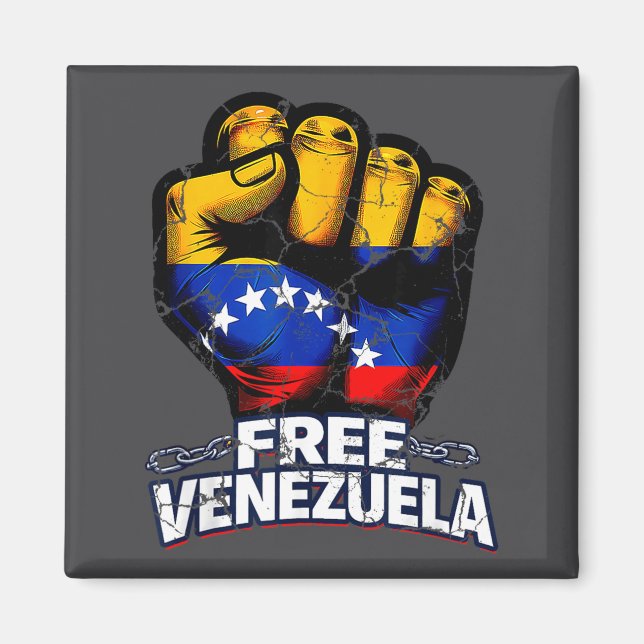 Íman Venezuela Flag Venezuela Libre 2026  (Frente)