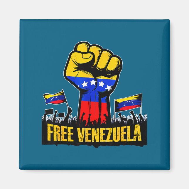Íman Venezuela Flag Venezuela Libre 2026  (Frente)