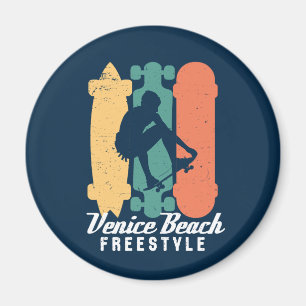 Íman Venice Beach Cali Retro Freestyle Skateboard