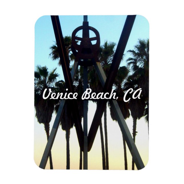 Íman Venice Beach Sky California Souvenir Magnet (Vertical)