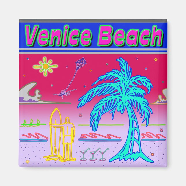 Íman "Venice Beach" Surfer Magnet (Frente)