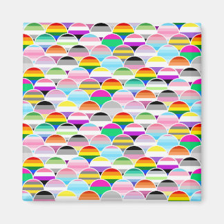 Íman Ventos de Leque da Bandeira do Orgulho LGBTQIA+ Qu