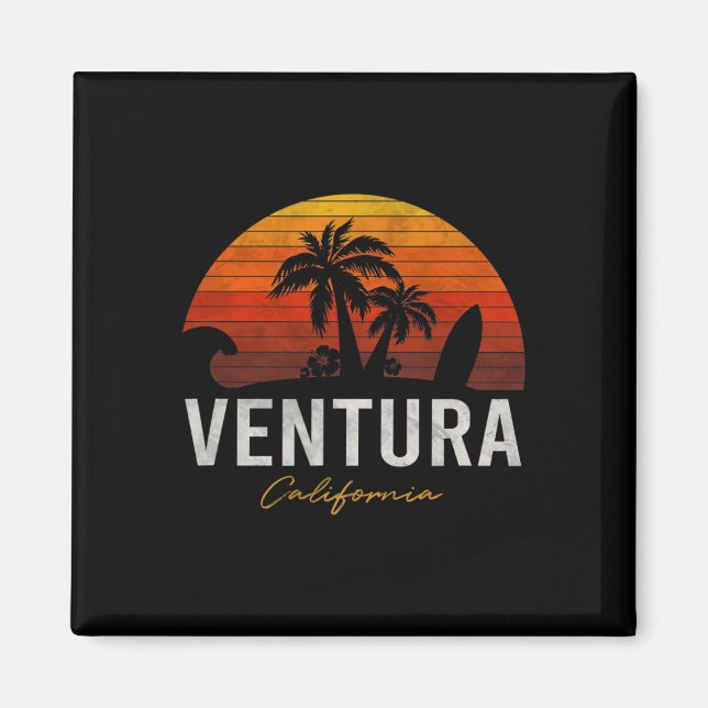 Íman Ventura Beach California Palms Vacing Surf Sundo (Frente)