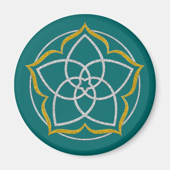 Íman VENUS FLOWER / Venusblume Lótus PRATA OURO (Frente)