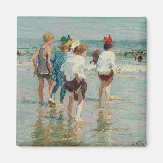 Íman Verão em Brighton Beach (por E.H. Potthast) (Frente)