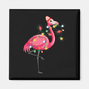 Íman Verão havaiano tropical flamingo Natal engraçado