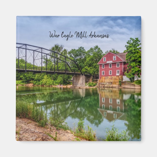 Íman Verão Na Guerra Da Eagle Mill Square Magnet (Frente)