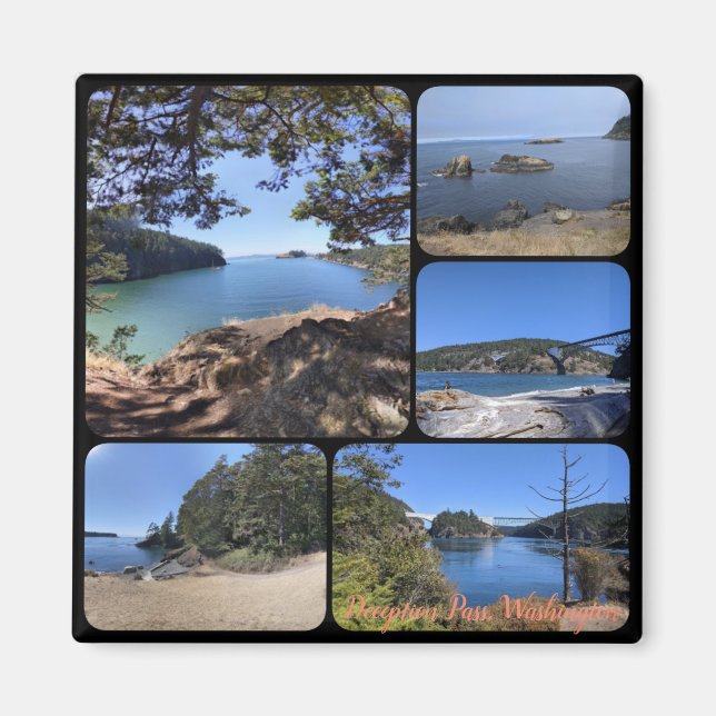 Íman Verão no Deception Pass Collage Magnet (Frente)