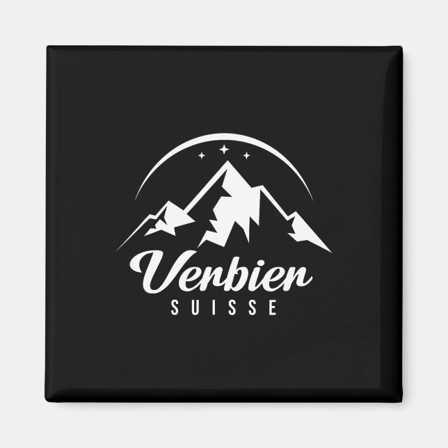 Íman Verbier Suiça Ski Resort Ski Snowboard (Frente)