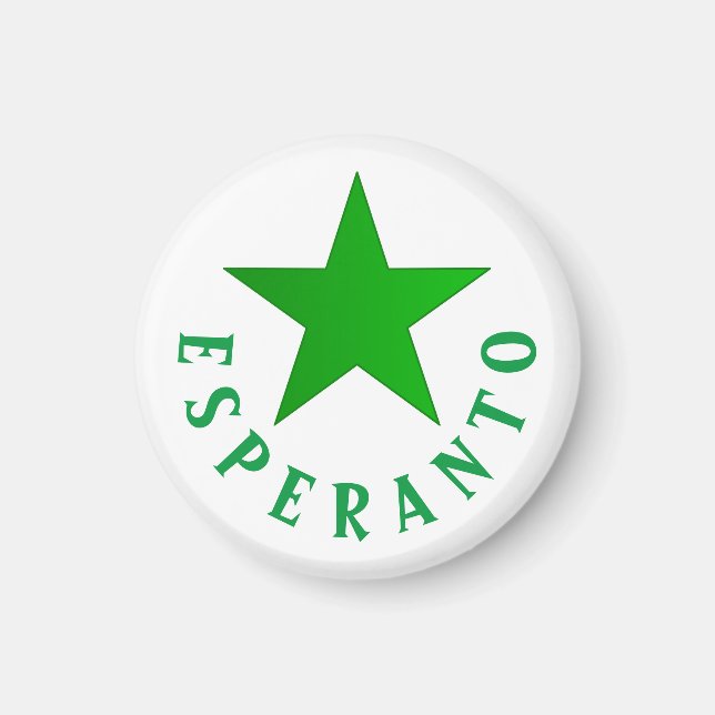 Íman Verda Stelo (Estrela Esperanto) (Frente)