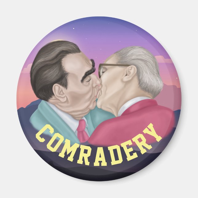 Íman Verdadeira Comradaria - Brezhnev beijando Honecker (Frente)