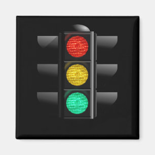 Íman Verde-Amarelo-vermelho-semáforo