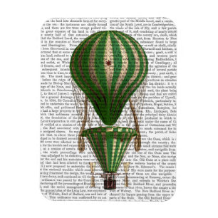 Íman Verde-balão de ar quente em camadas
