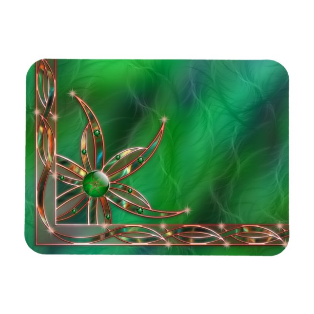 Íman Verde Como o magneto flexível (Horizontal)