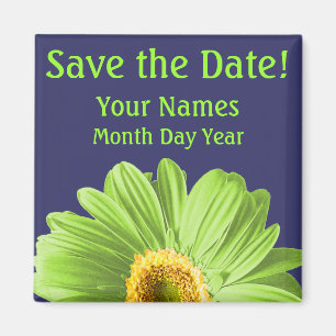 Íman Verde Daisy Flower Salve A Data Personalizada