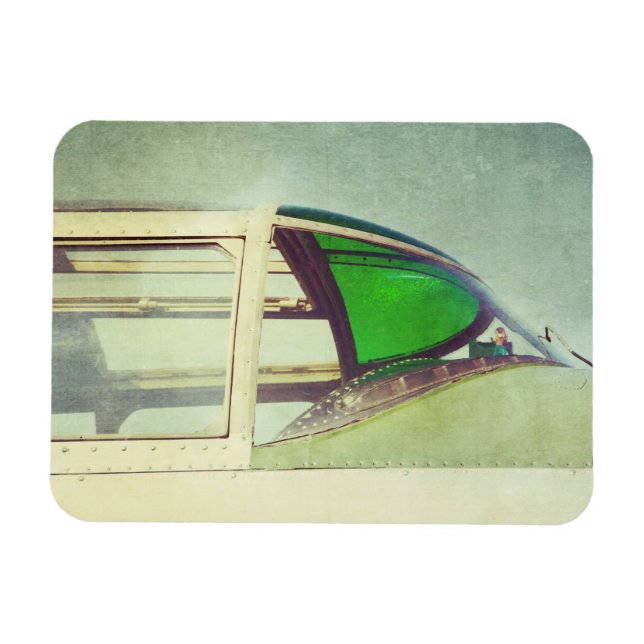 Íman Verde de Cabine de Avião Antigo (Horizontal)
