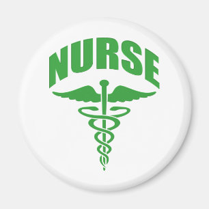 Íman Verde do Caduceus da enfermeira diplomada