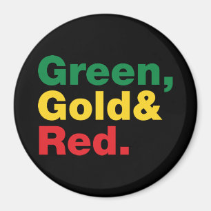 Íman Verde, Dourado e vermelho.
