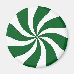 Íman Verde e branco do redemoinho dos doces da hortelã