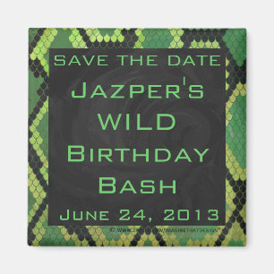 Íman Verde e preto do cobra do monograma