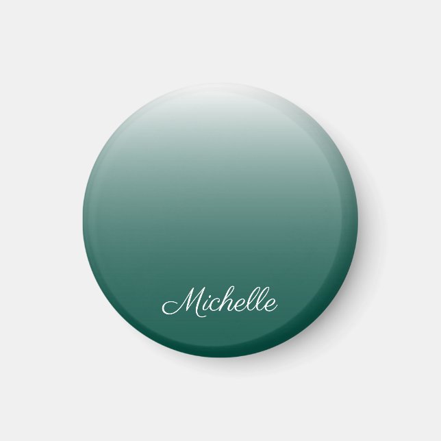 Íman Verde-gradiente ombre personalizado (Frente)