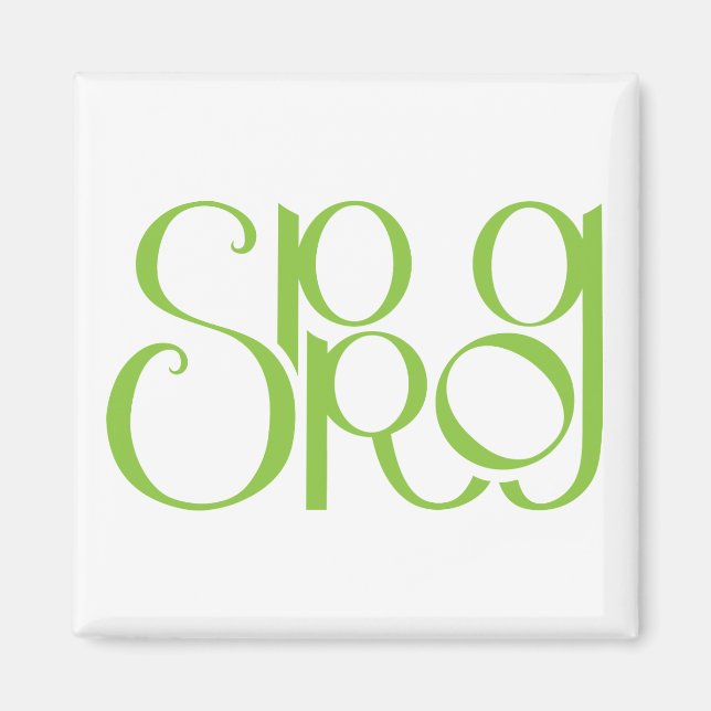 Íman Verde limão Sprog (Frente)