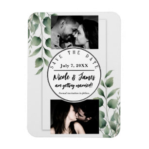 Íman Verde mínimo deixa branco moderno salvar a data