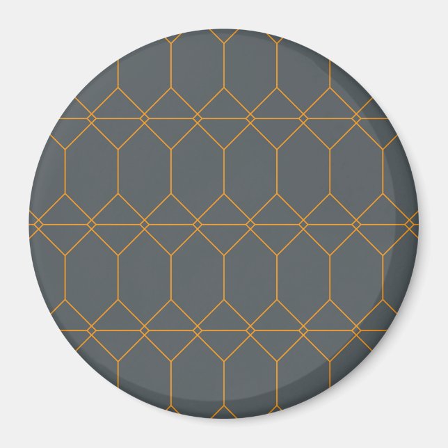Íman Verde, ouro, simples, retrô, ilustração elegante (Frente)