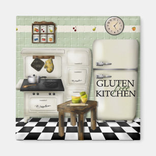 Íman Verde sem glúten da cozinha