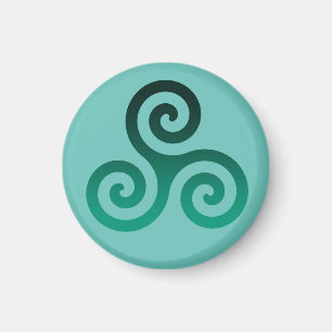 Íman Verde Triskele Símbolo Celta Antigo Mint