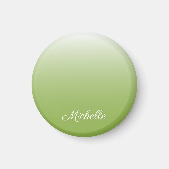 Íman Verde-verde-verde-gradiente personalizado (Frente)