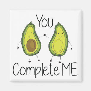 Íman Verde Você Me Completa Amigos Do Cartoon Avocado
