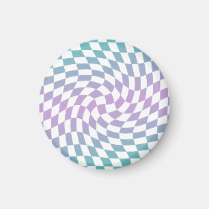 Íman Verificação de Gradiente Azul Lilac Lilac Vermelho