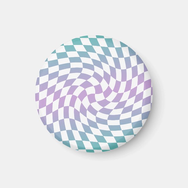 Íman Verificação de Gradiente Azul Lilac Lilac Vermelho (Frente)