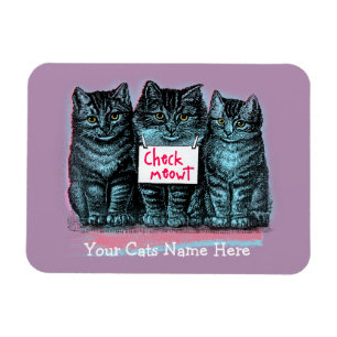Íman Verificação Meowt do ímã customizável de Meme