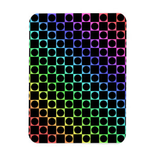 Íman Verificadores & círculos, arco-íris & preto