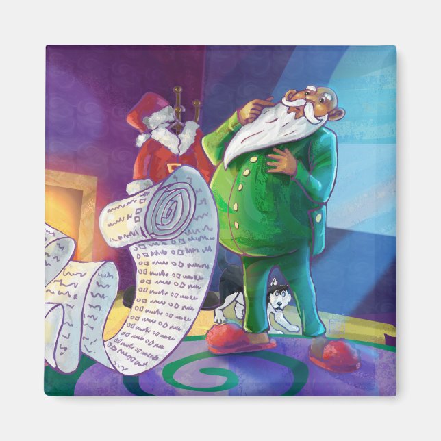 Íman Verifique duas vezes o Papai Noel (Frente)