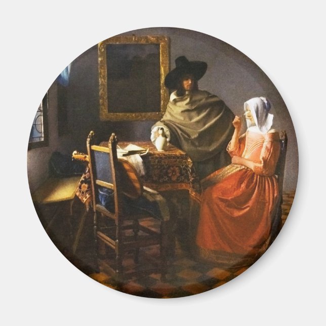 Íman Vermeer O Vidro do Magneto do Vinho (Frente)