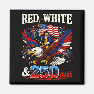 Íman Vermelho Branco 250 Anos Aniversário EUA para Home