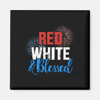 Íman Vermelho Branco Abençoado Para o Dia da Independên