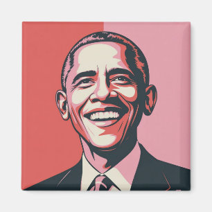 Íman Vermelho, Branco e Azul Patriótico Barack Obama